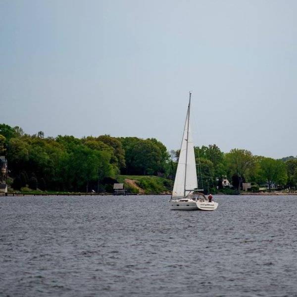 Sailboat on Muskegon Lake